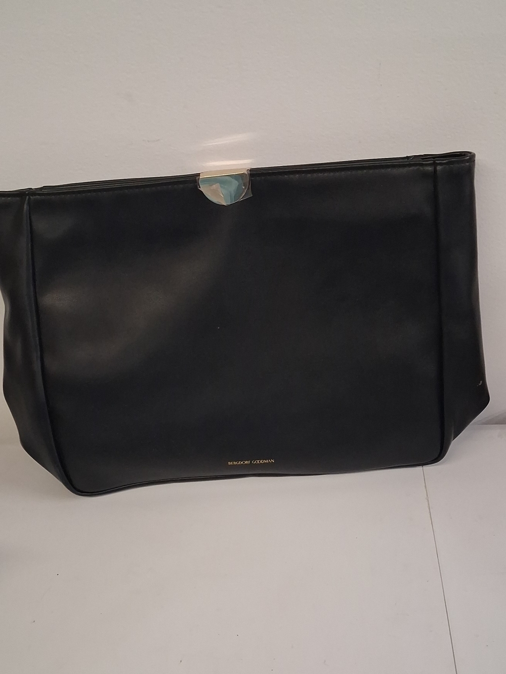 NWOT Womens Black Bergdorf Goodman Clutch Bag
